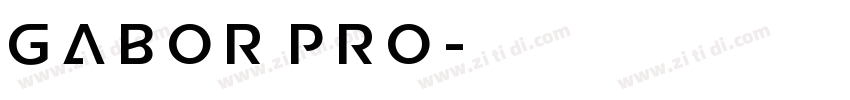 Gabor Pro字体转换